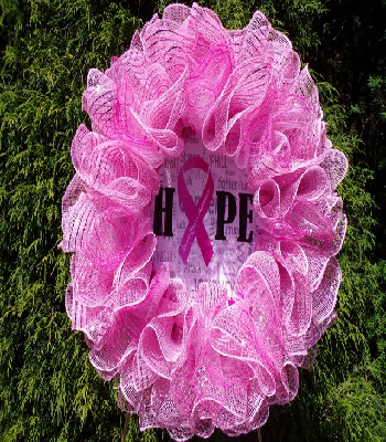 Breast Cancer Awareness Wreath Option Two