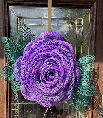 Purple Rose Wreath